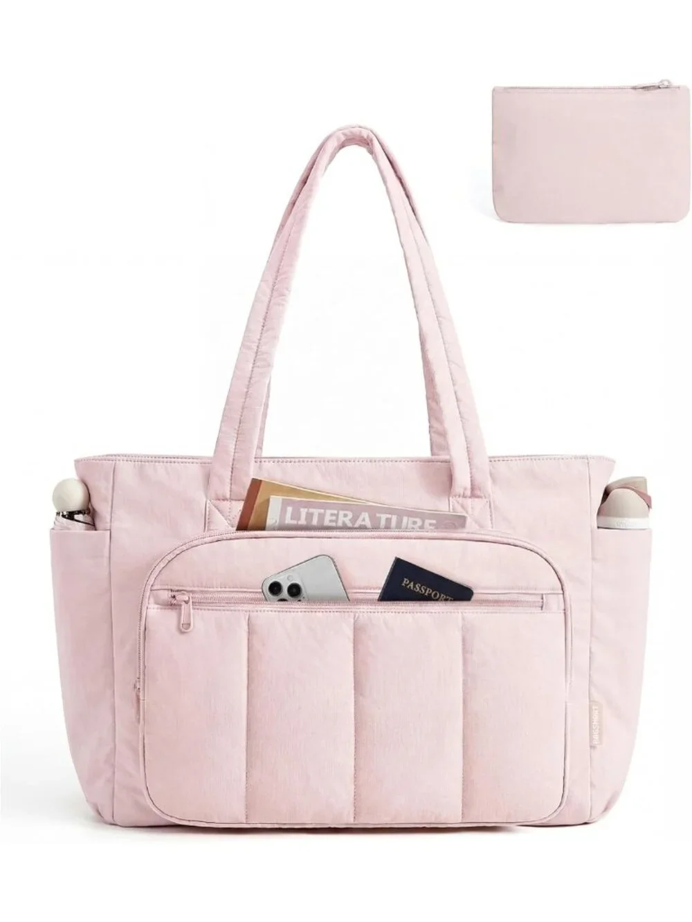 Stylish Quilted Tote Bag Set for Women | 15.6'' Laptop & Work Travel, 20L